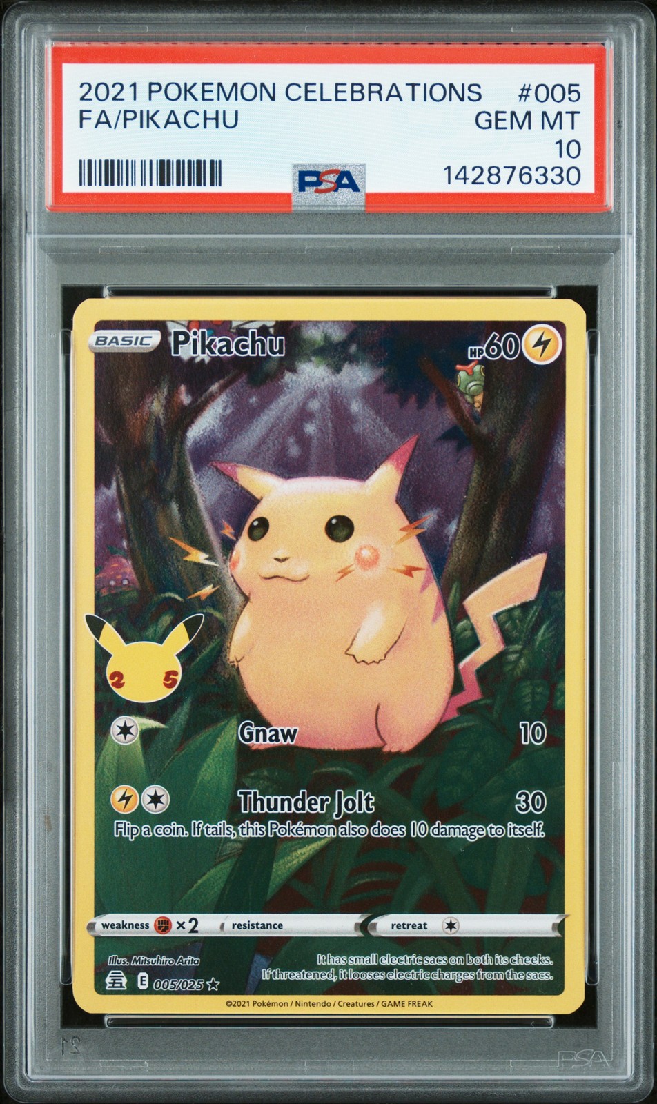 2021 Pokemon Celebrations Full Art/Pikachu 005