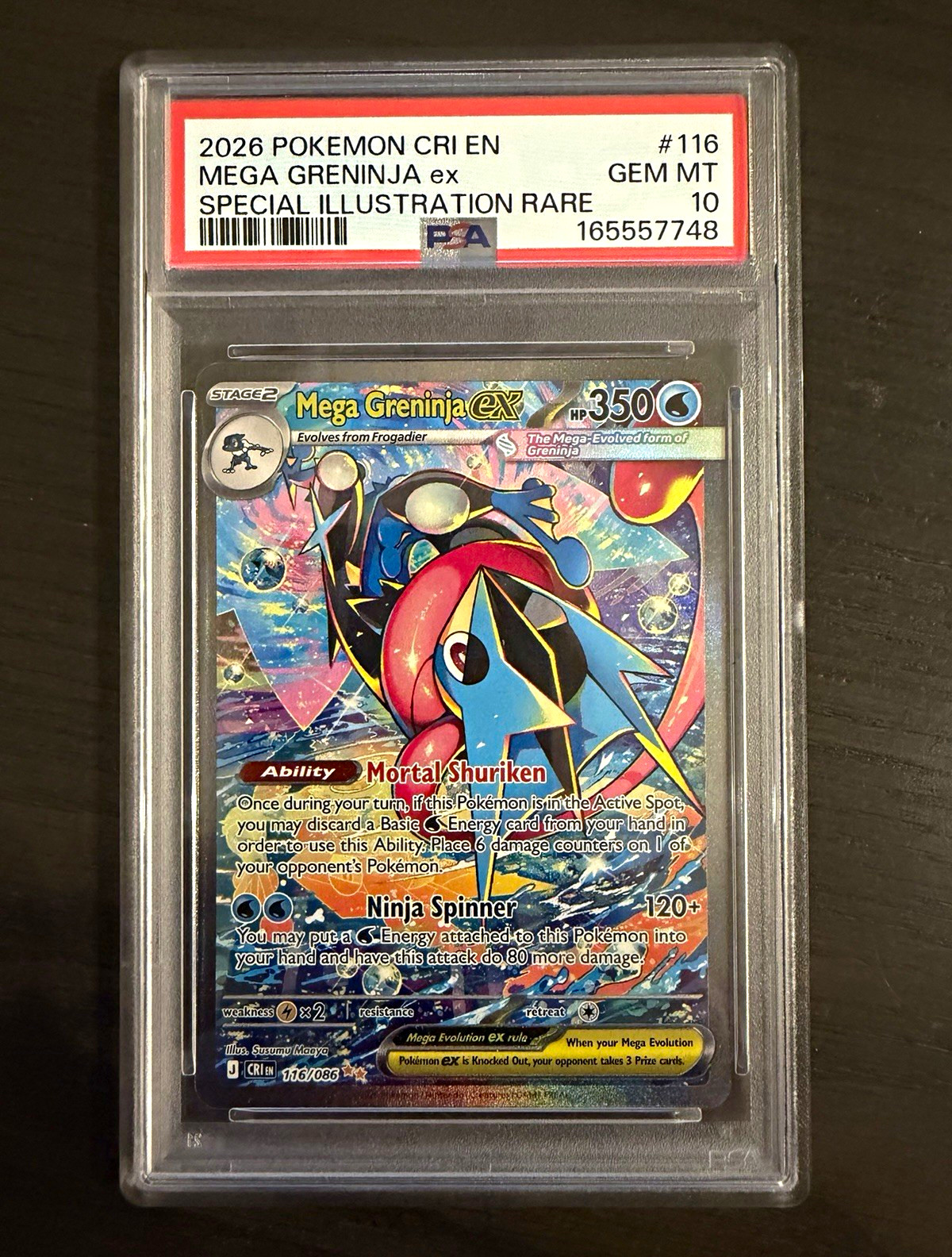 2026 Pokemon Cri EN-Chaos Rising Mega Greninja EX Special Illustration Rare 116