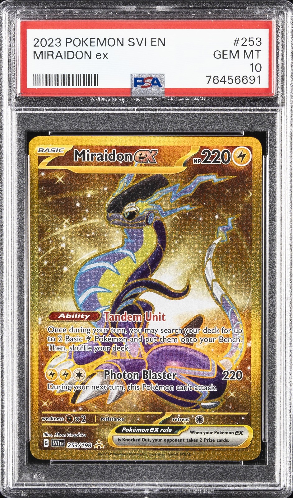 2023 Pokemon Svi EN-Scarlet & Violet Miraidon EX Hyper Rare 253