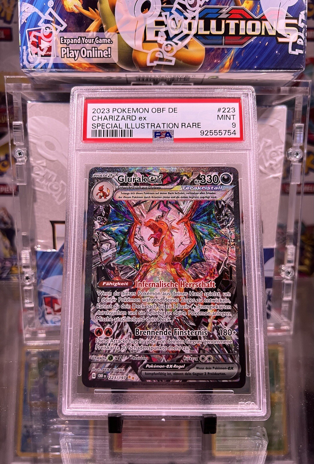 2023 Pokemon German Obf de-Obsidian Flames Charizard EX Special Illustration Rare 223