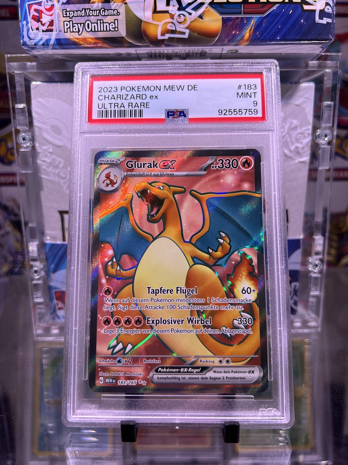 2023 Pokemon German Mew de-151 Charizard EX Ultra Rare 183