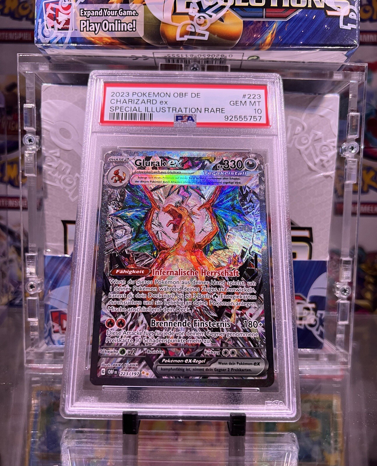2023 Pokemon German Obf de-Obsidian Flames Charizard EX Special Illustration Rare 223