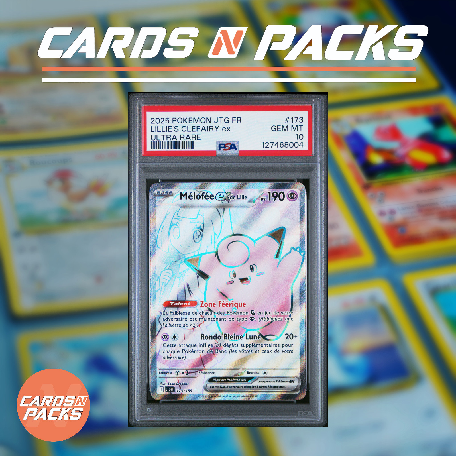 2025 Pokemon French Jtg FR-Journey Together Lillie's Clefairy EX Ultra Rare 173