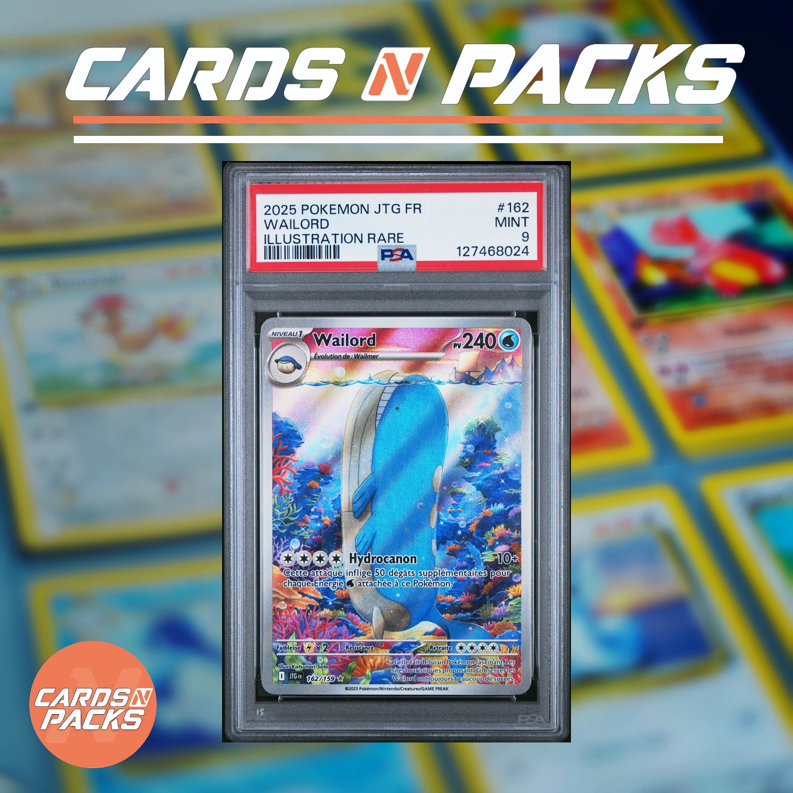 2025 Pokemon French Jtg FR-Journey Together Wailord Illustration Rare 162