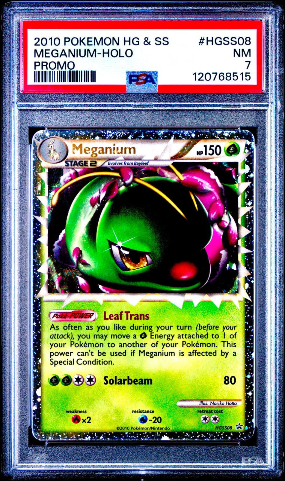 2010 Pokemon Heartgold & Soulsilver Promo Meganium-Holo HGSS08