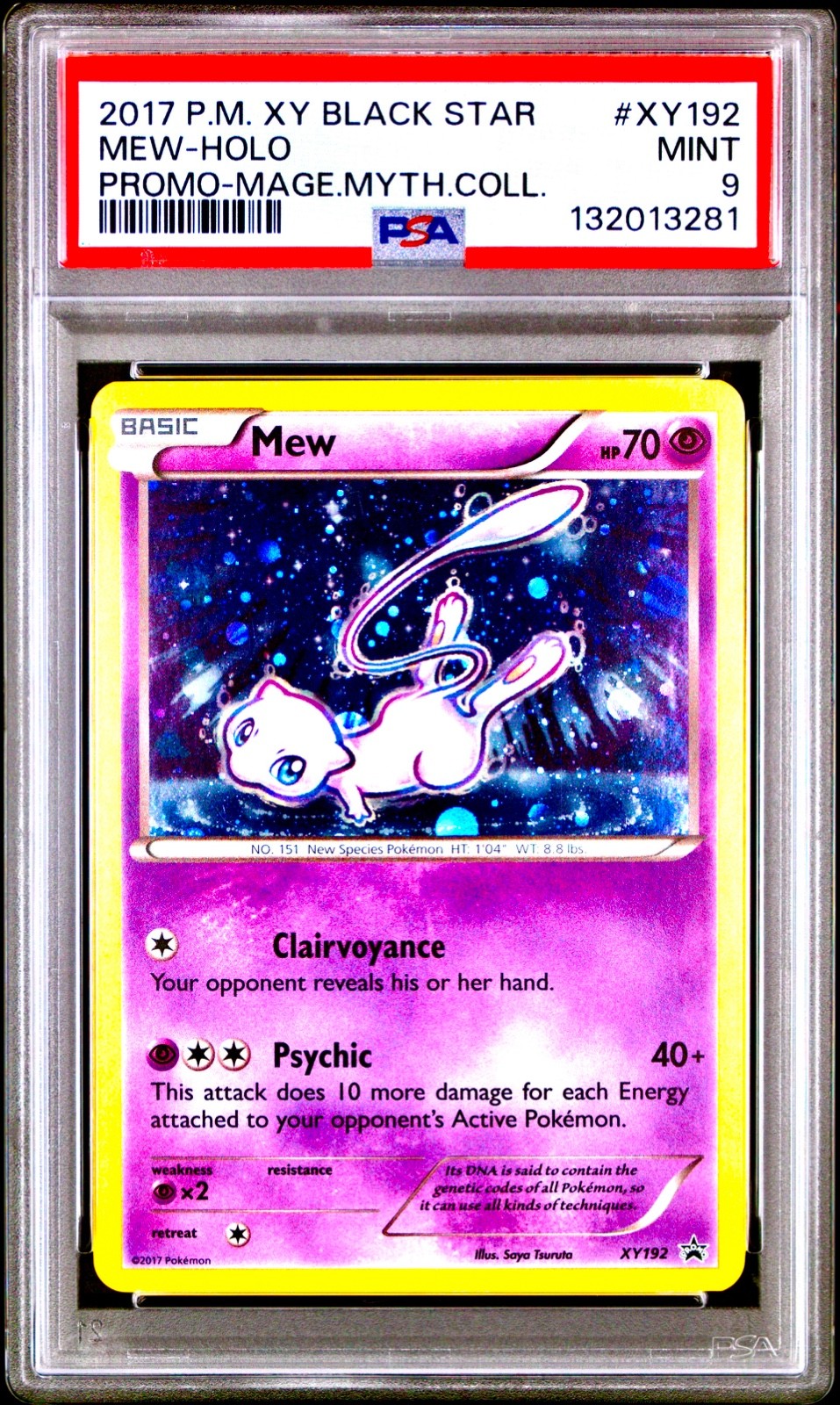 2017 Pokemon XY Black Star Promo Mew-Holo Magearna Mythical Collection XY192