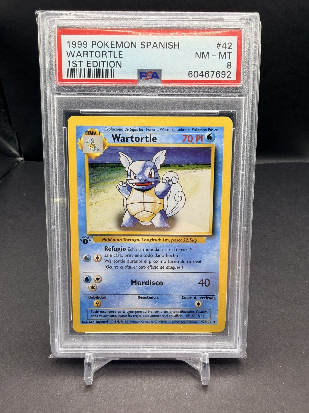 1999 Pokemon Spanish Wartortle 1st Edition 42