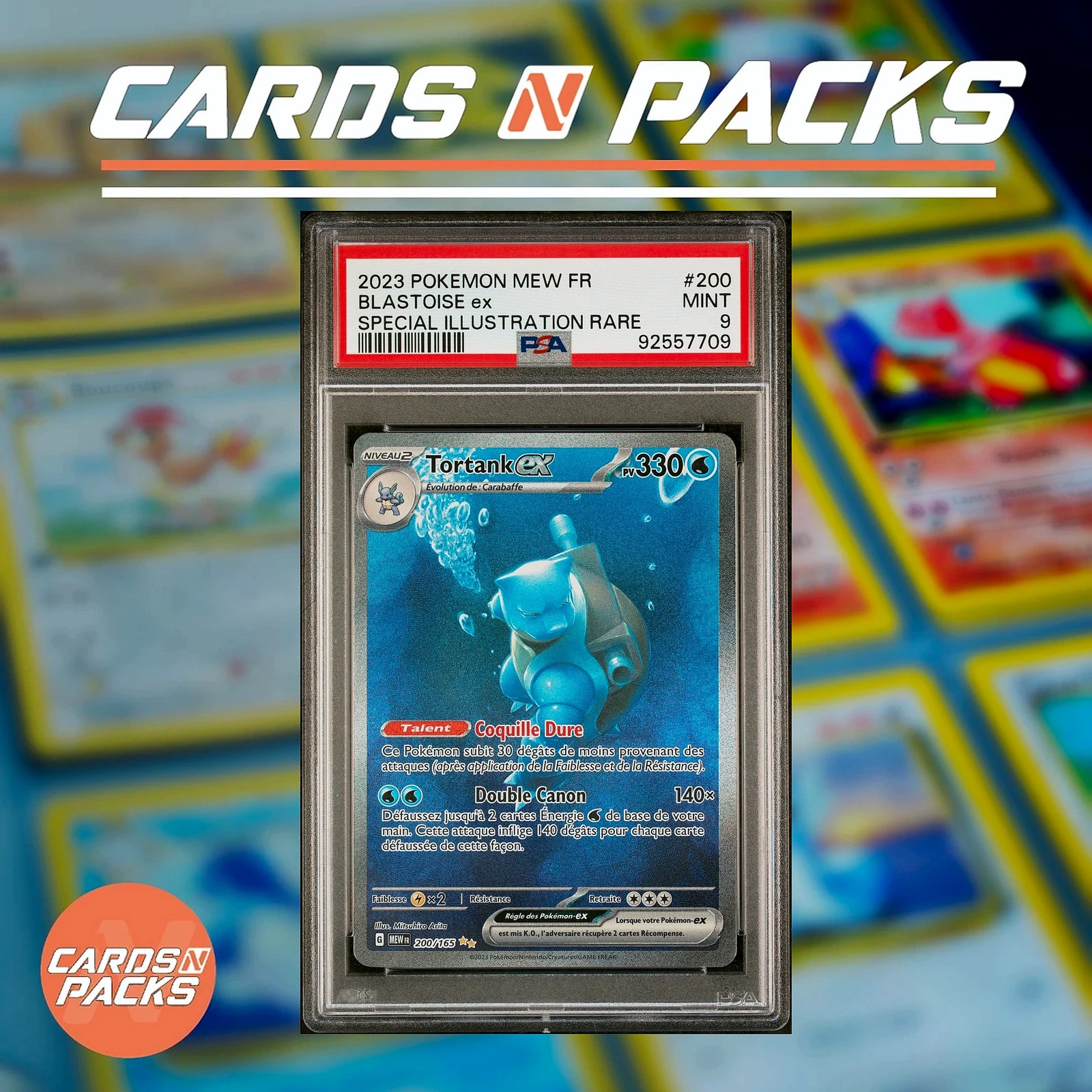 2023 Pokemon French Mew FR-151 Blastoise EX Special Illustration Rare 200
