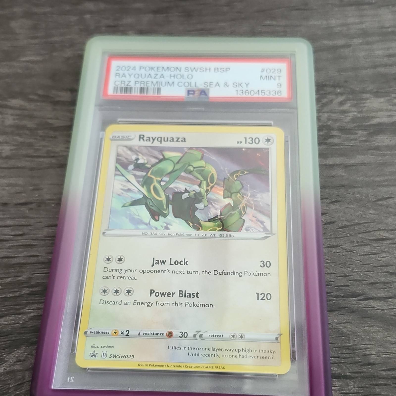 2024 Pokemon Swsh Black Star Promo Rayquaza-Holo Crown Zenith Premium Collection Sea & Sky  029