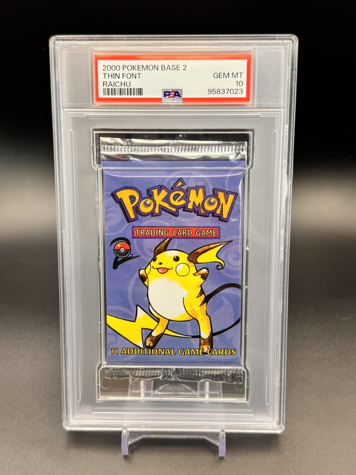 2000 Pokemon 2 Pack Foil Thin Font-Raichu