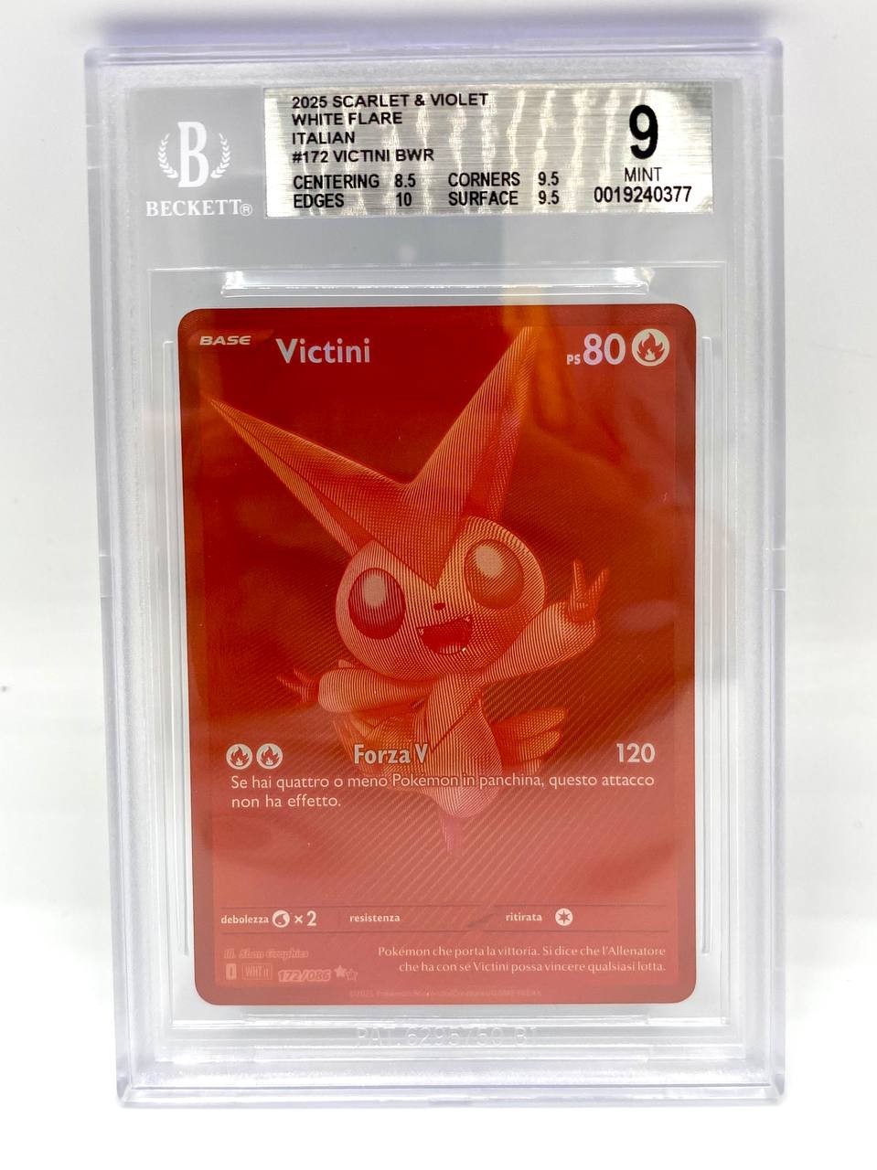 2025 Pokemon TCG Scarlet & Violet White Flare Italian Victini BWR 172