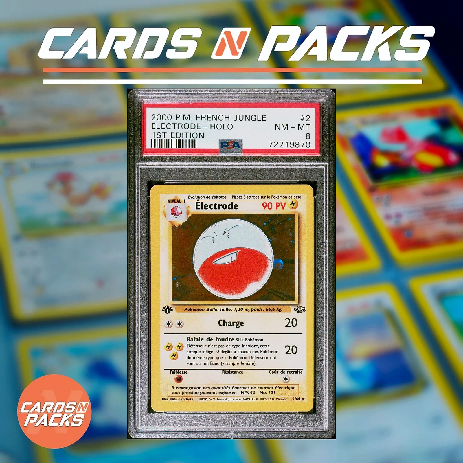 2000 Pokemon French Jungle Electrode-Holo 1st Edition 2