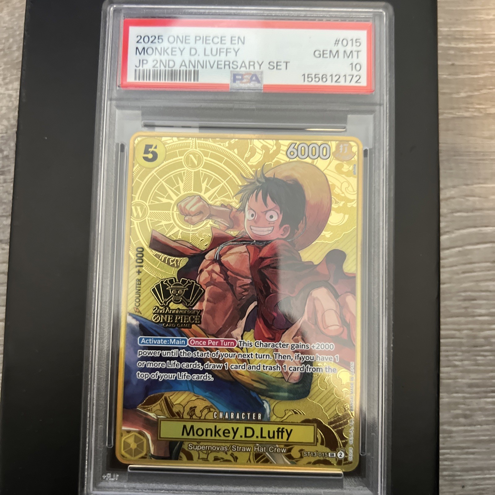 2025 One Piece Japanese 2nd Anniversary Set Monkey D. Luffy 015