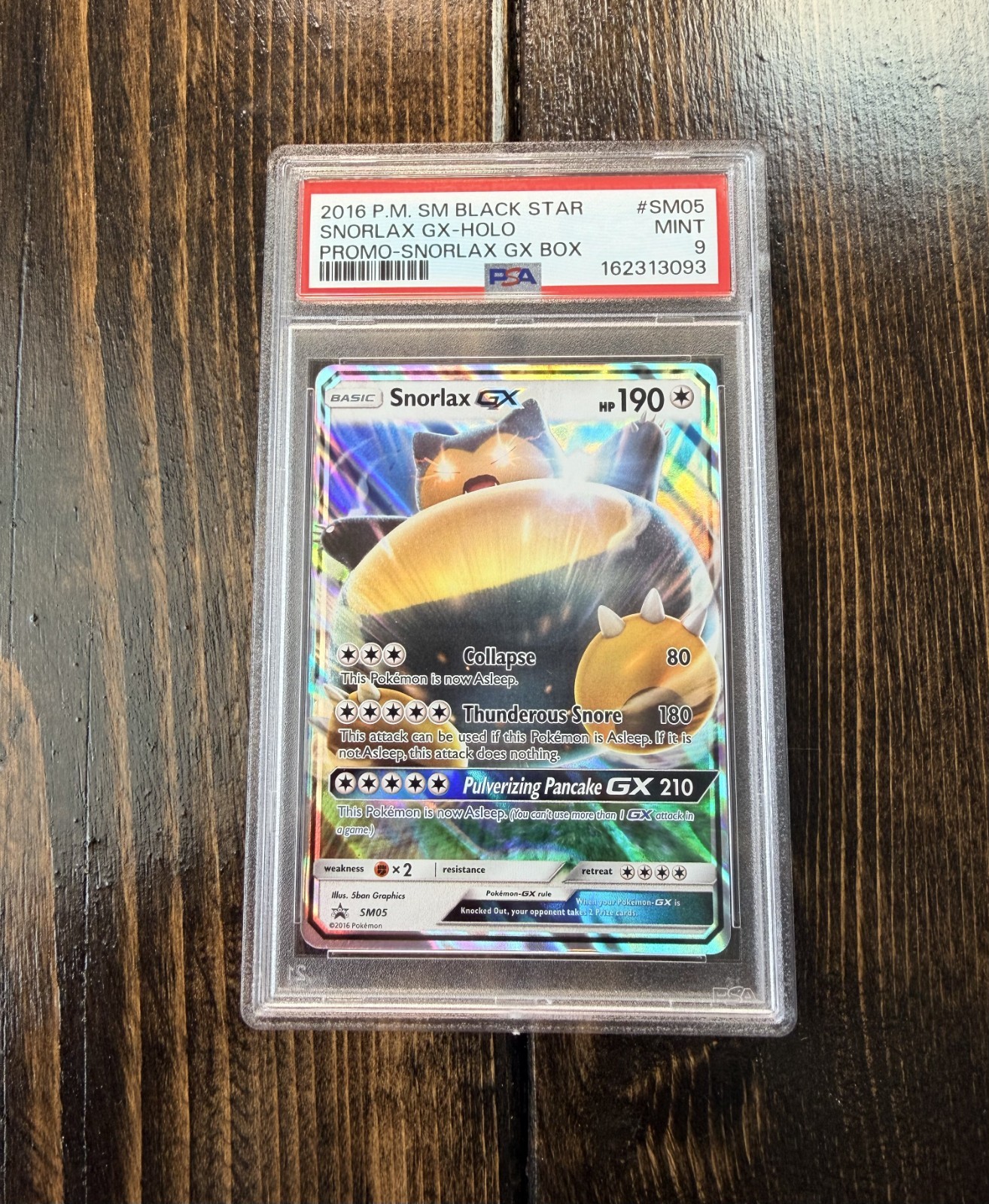 2016 Pokemon SM Black Star Promo Snorlax GX-Holo Snorlax GX Box SM05