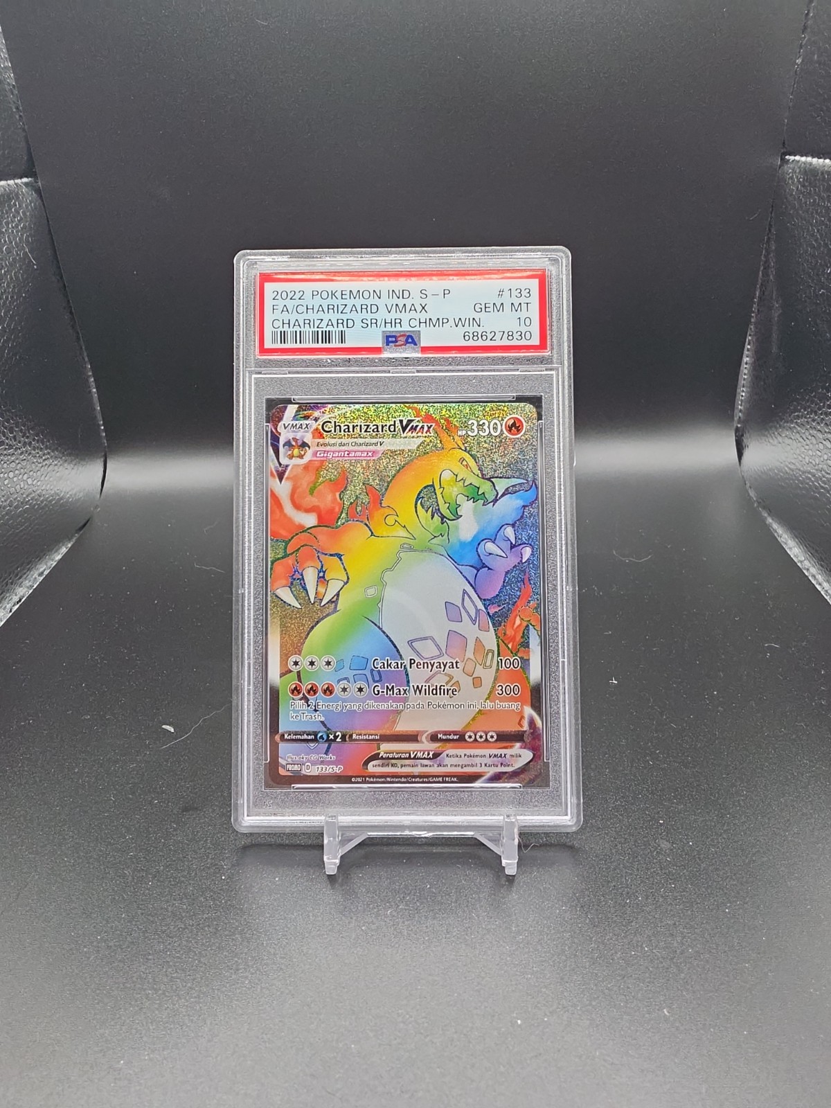 2022 Pokemon Indonesian S Promo Full Art/Charizard Vmax Charizard Sr & HR Championships Winner Prize 133