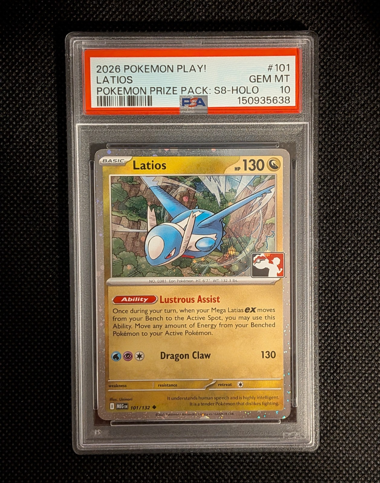 2026 Pokemon Play! Pokemon Prize Pack: Series 8 Latios Holo 101