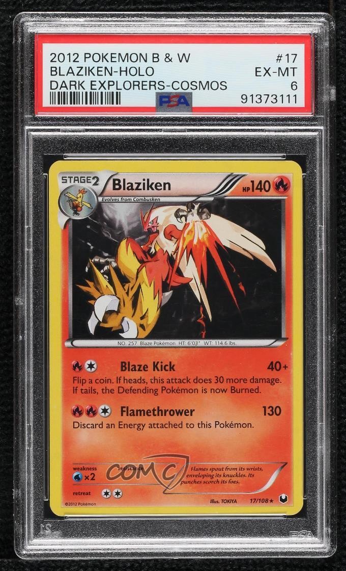 2012 Pokemon Black & White Dark Explorers Blaziken-Holo Cosmos 17