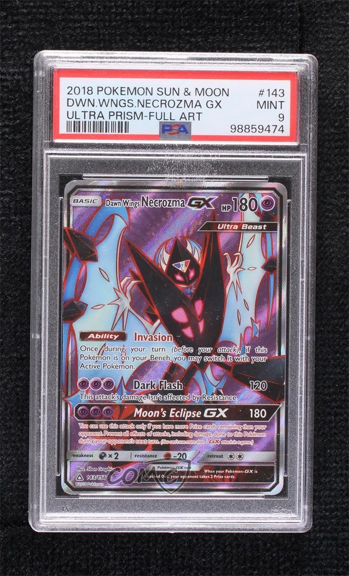 2018 Pokemon Sun & Moon Ultra Prism Full Art/Dawn Wings Necrozma GX 143