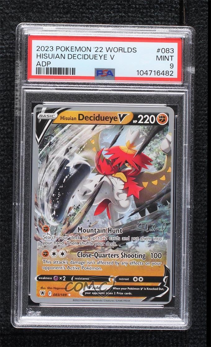 2023 Pokemon 2022 World Championships Deck: Adp Hisuian Decidueye V Adp 083