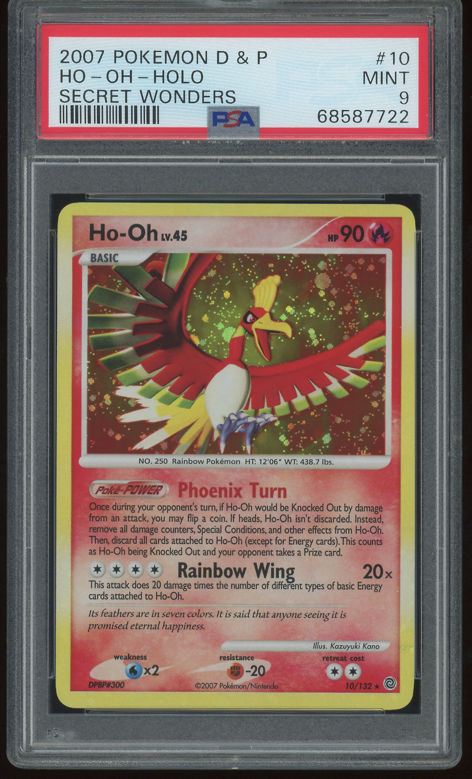 2007 Pokemon Diamond & Pearl Secret Wonders HO-Oh-Holo 10