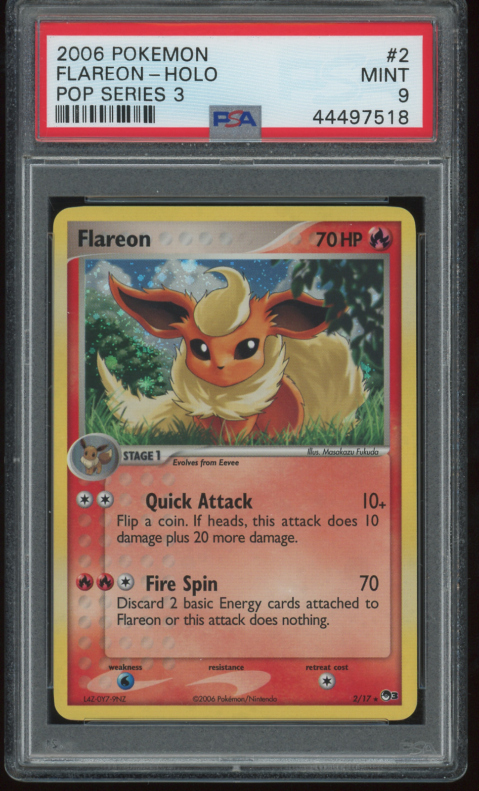 2006 Pokemon Pop Series 3 Flareon-Holo 2