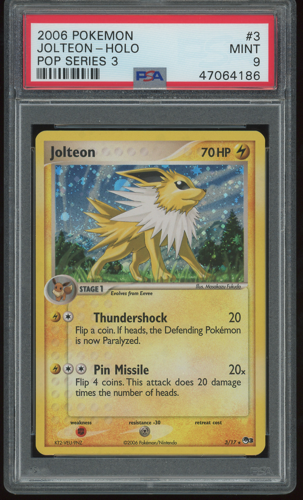 2006 Pokemon Pop Series 3 Jolteon-Holo 3