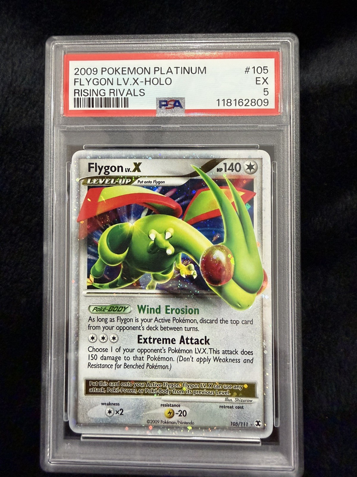 2009 Pokemon Platinum Rising Rivals Flygon LV.X-Holo 105