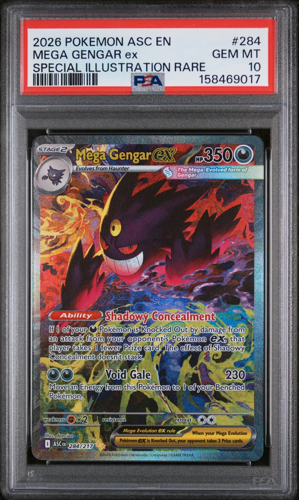 2026 Pokemon Asc EN-Ascended Heroes Mega Gengar EX Special Illustration Rare 284