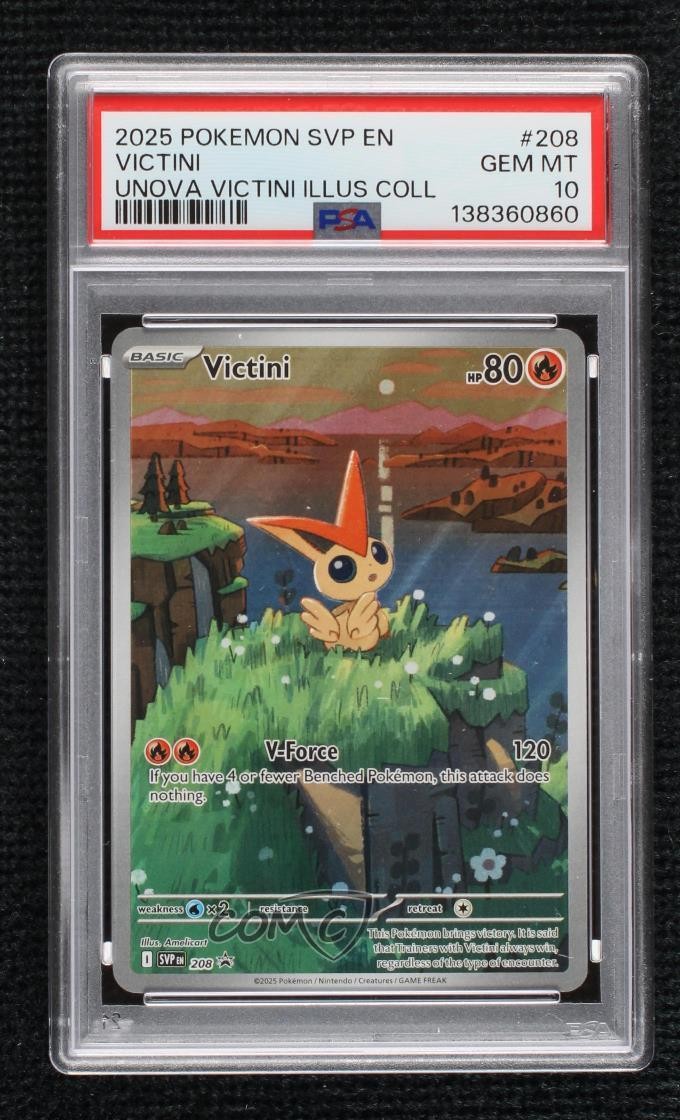 2025 Pokemon Svp EN-SV Black Star Promo Victini Unova Victini Illustration Collection 208