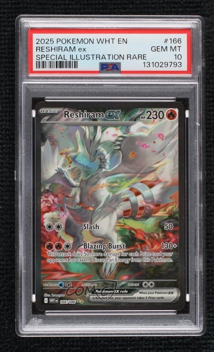 2025 Pokemon Wht EN-White Flare Reshiram EX Special Illustration Rare 166