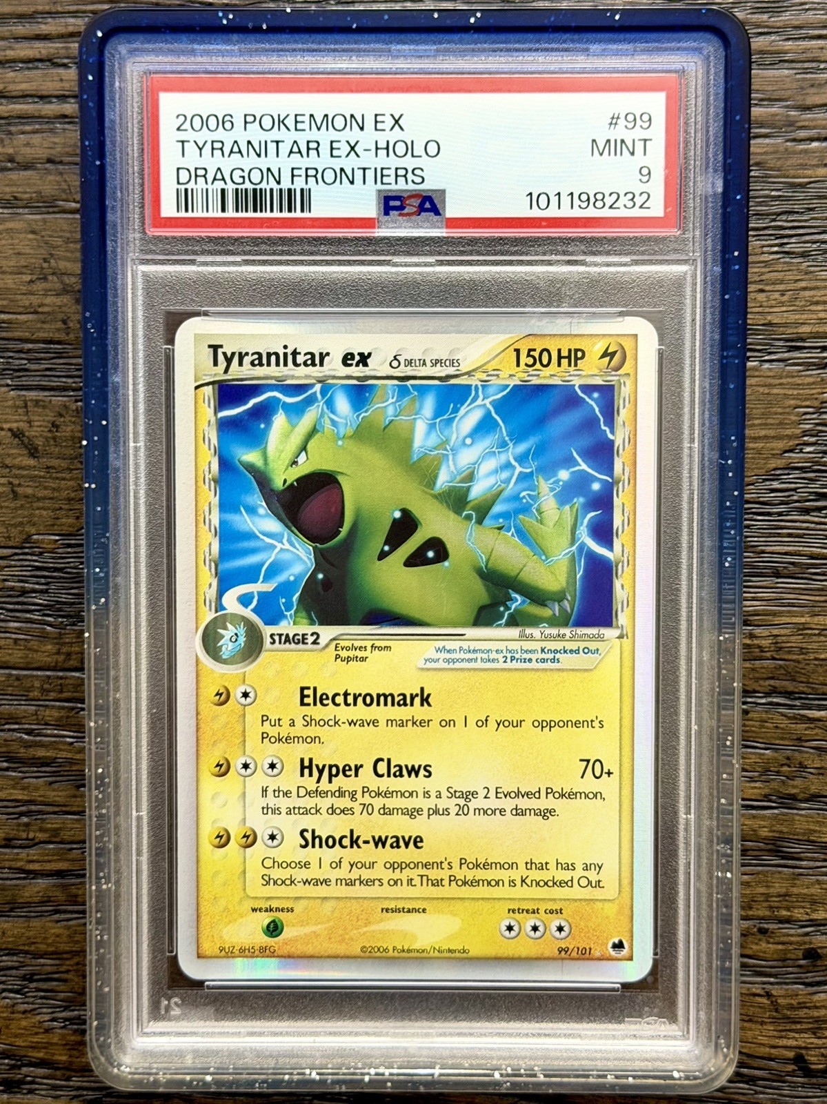 2006 Pokemon EX Dragon Frontiers Tyranitar EX-Holo 99