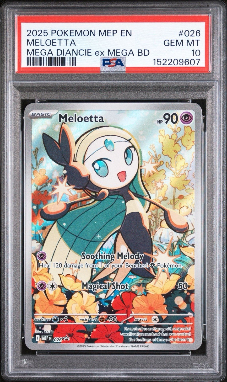 2025 Pokemon Mep EN-Me Black Star Promo Meloetta Mega Diancie EX Mega Battle Deck 026