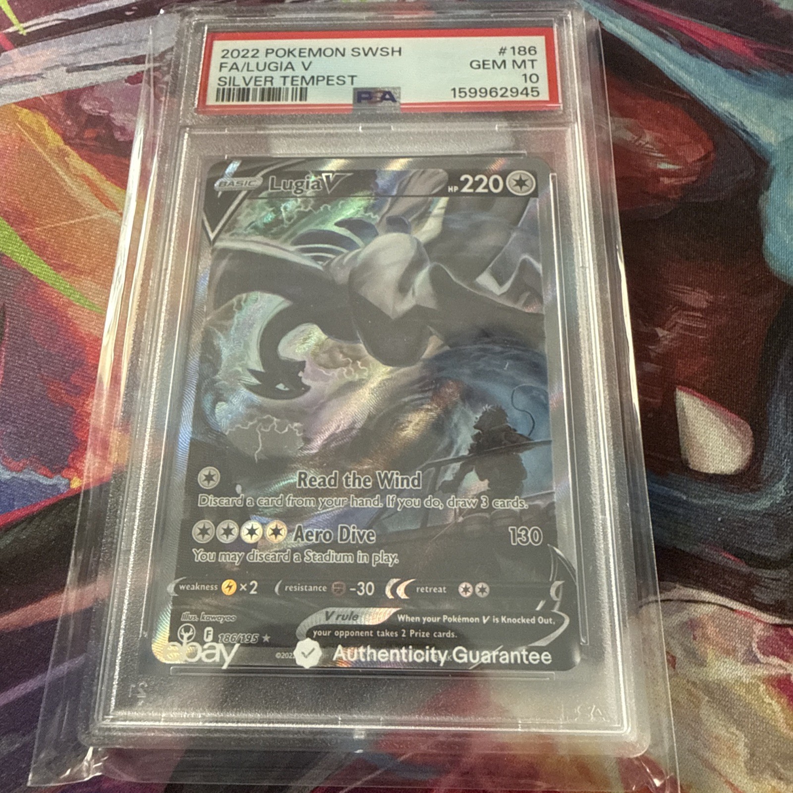 2022 Pokemon Sword & Shield Silver Tempest Full Art/Lugia V 186
