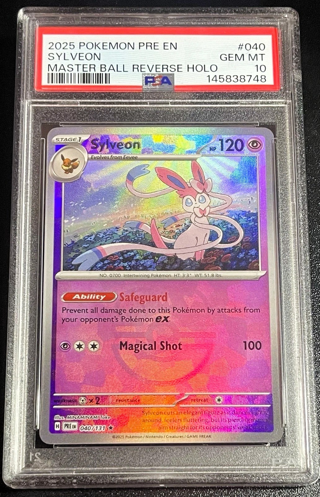 2025 Pokemon Pre EN-Prismatic Evolutions Sylveon Master Ball Reverse Holo 040