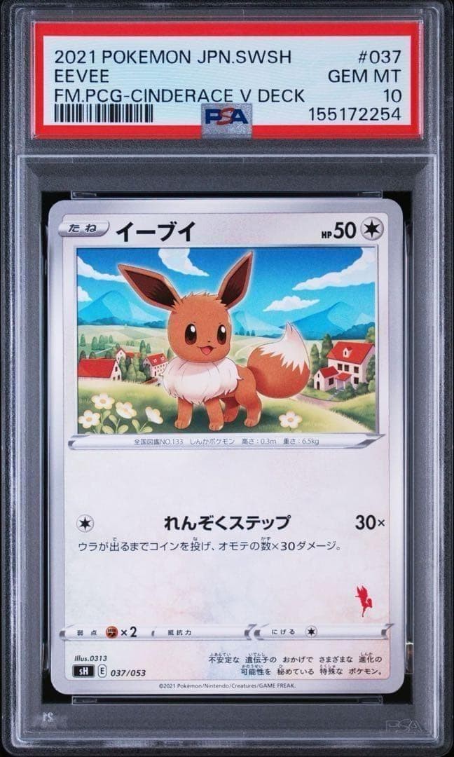 2021 Pokemon Japanese Sword & Shield Family Pokemon Card Game Eevee Cinderace V Deck 037