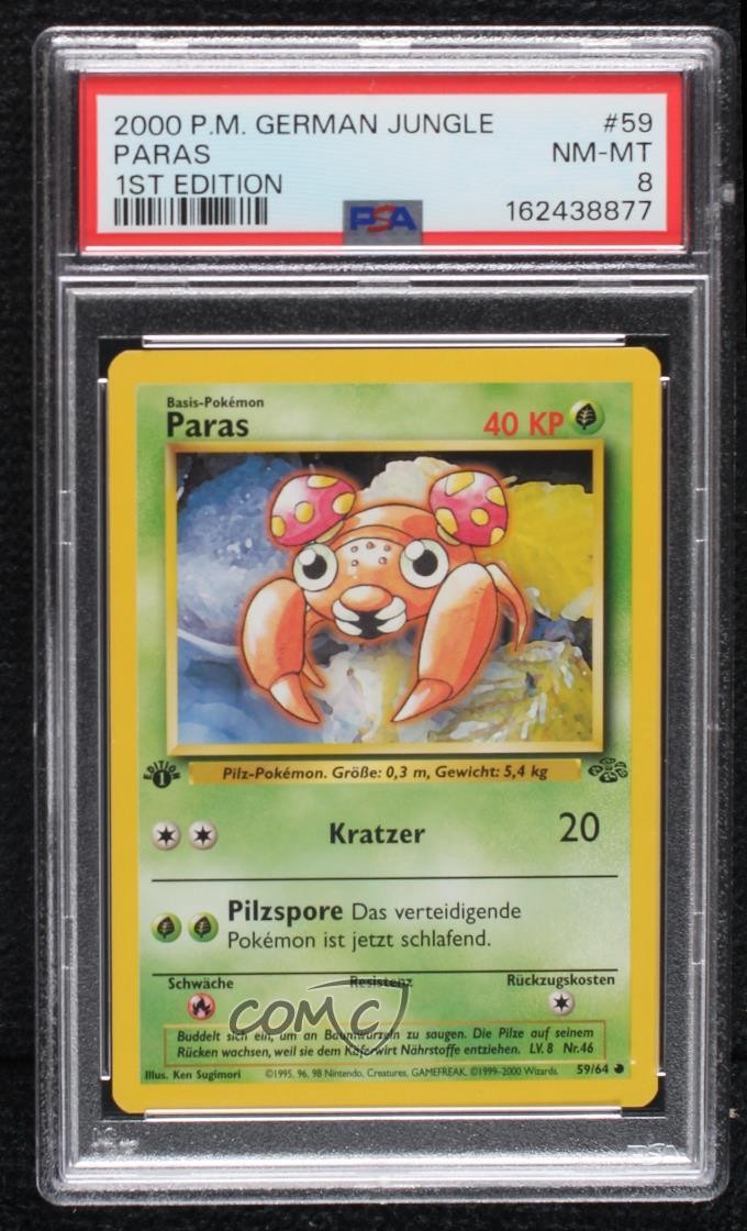 2000 Pokemon German Jungle Paras 1st Edition 59