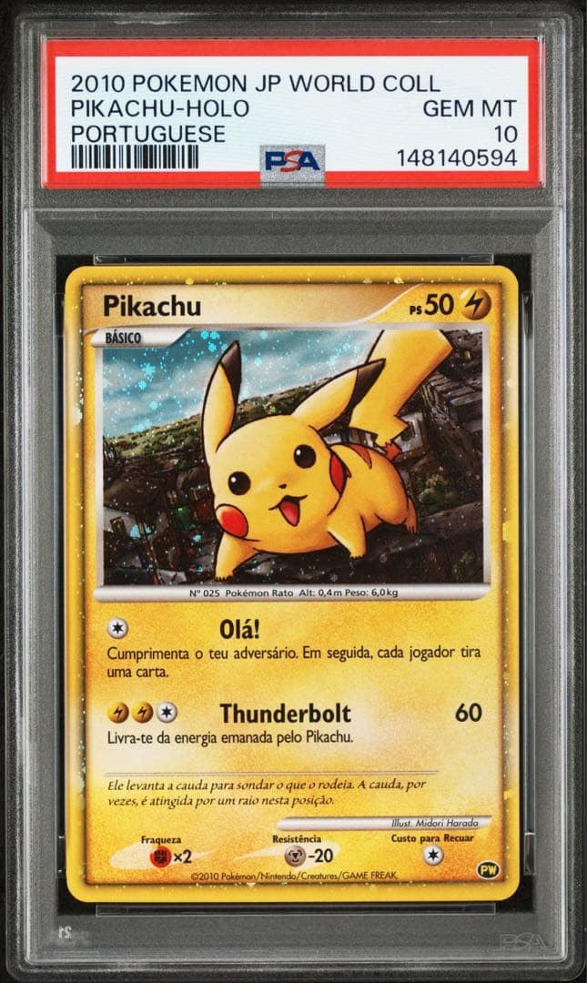 2010 Pokemon Japanese World Collection Pikachu-Holo Portuguese