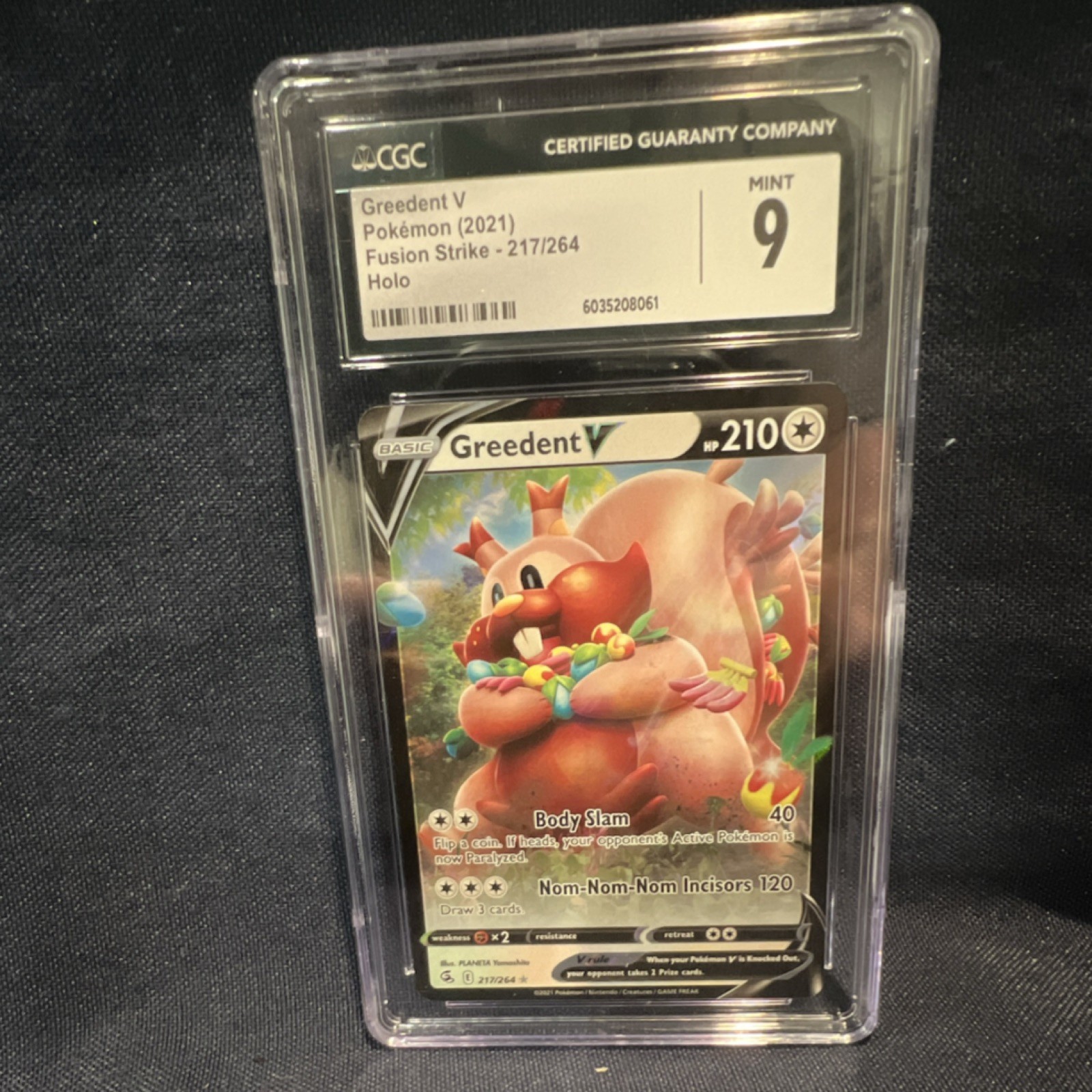2021 Fusion Strike - English Greedent V Holo 217/264