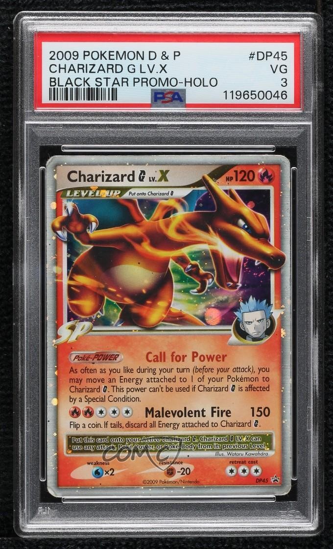2009 Pokemon Diamond & Pearl Black Star Promo Charizard G LV.X Holo DP45