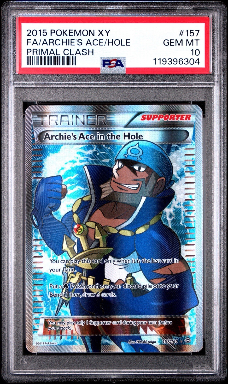 2015 Pokemon XY Primal Clash Full Art/Archie's Ace in the Hole 157