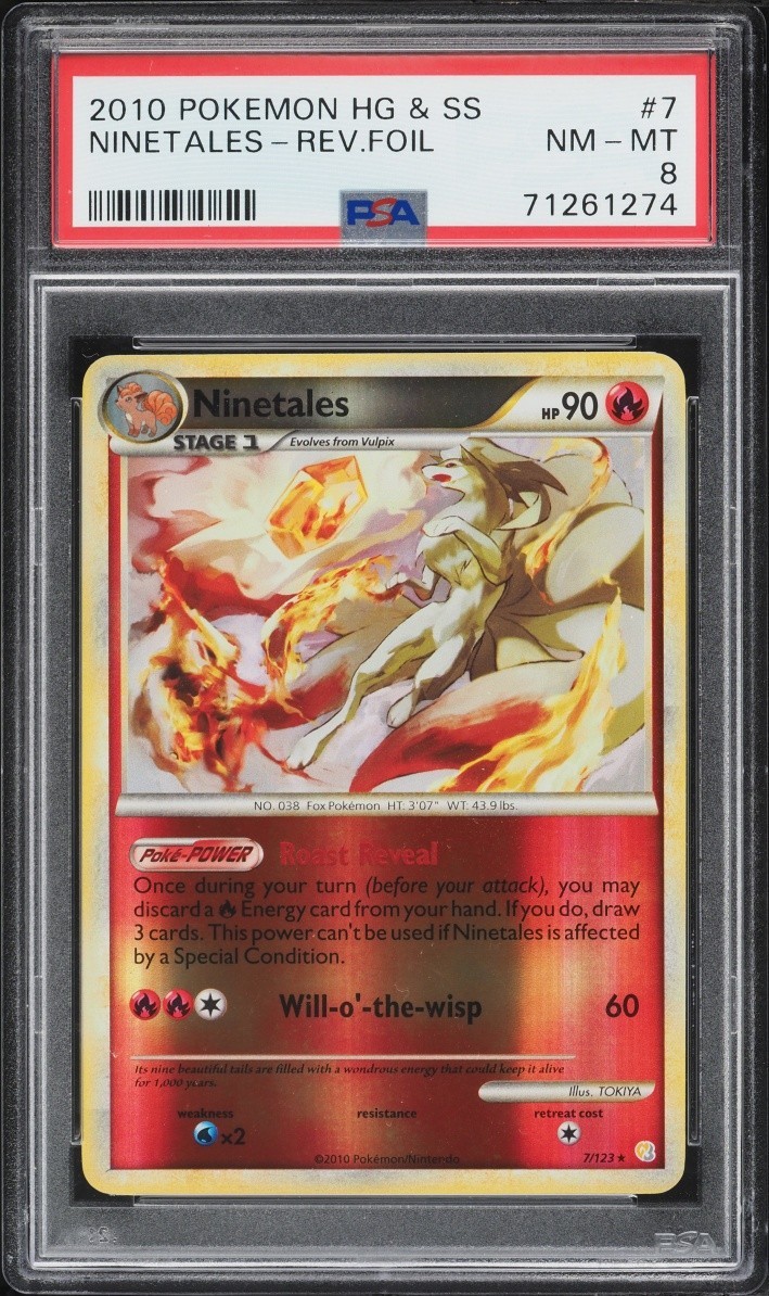 2010 Pokemon Heartgold & Soulsilver Ninetales-Reverse Foil 7