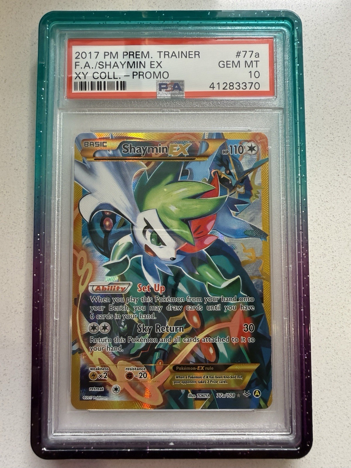 2017 Pokemon Premium Trainer XY Collection Promo Full Art/Shaymin EX 77a