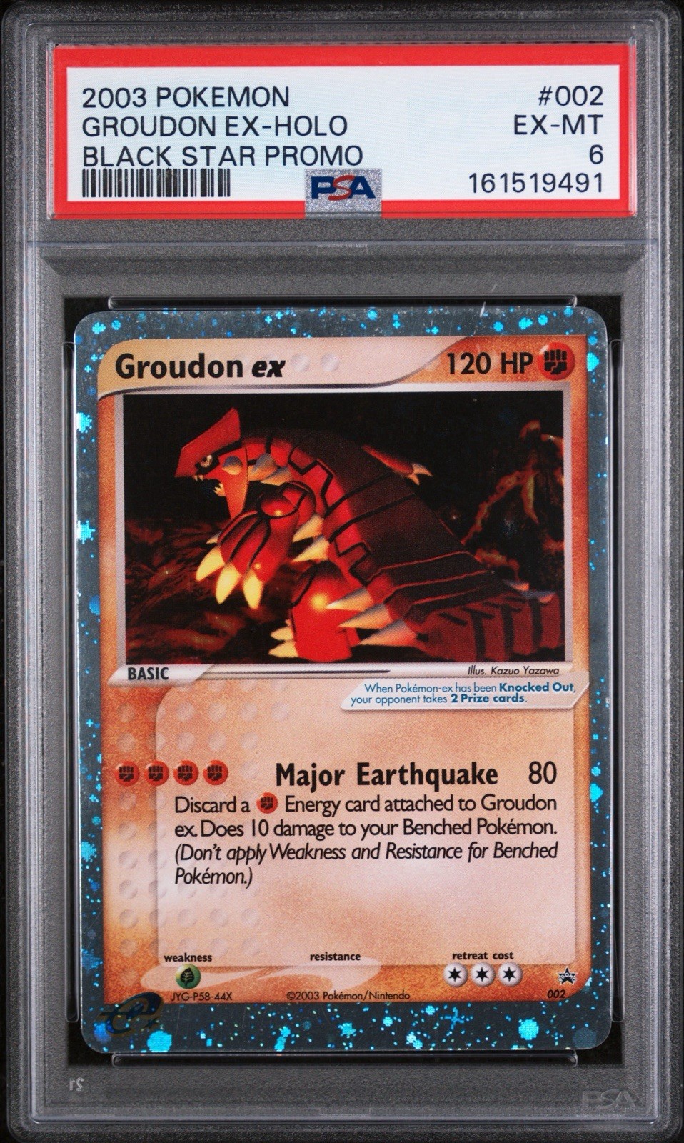 2003 Pokemon Black Star Promo Groudon EX-Holo 002