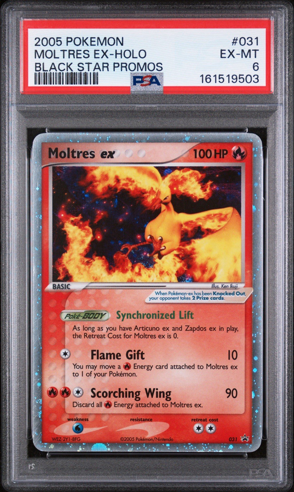 2005 Pokemon Black Star Promos Moltres EX-Holo 031