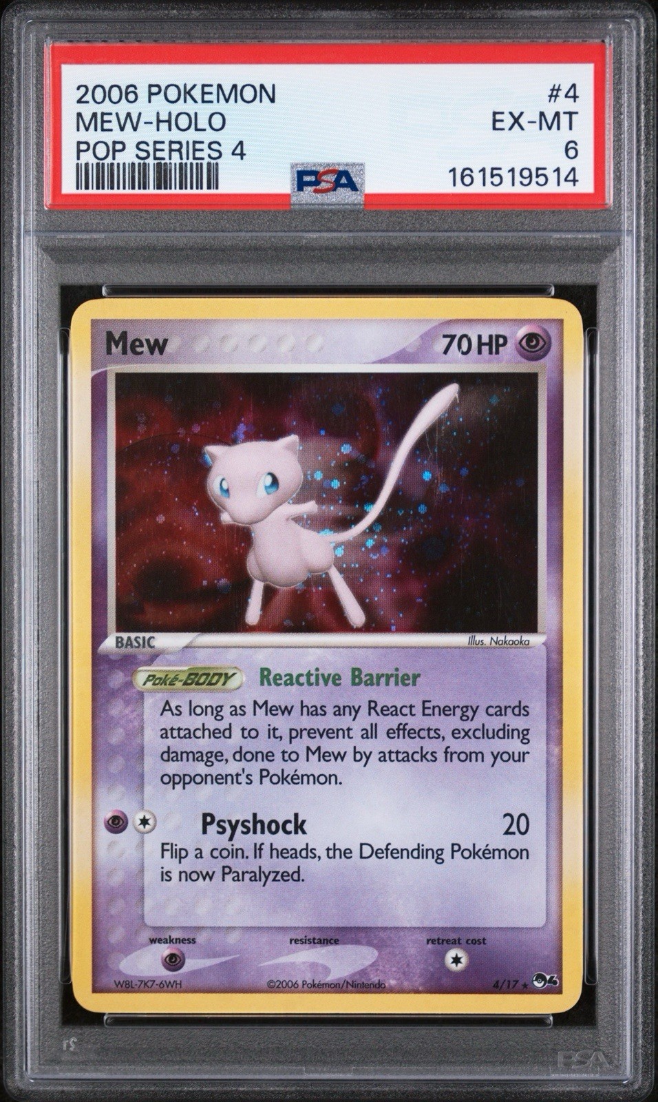 2006 Pokemon Pop Series 4 Mew-Holo 4