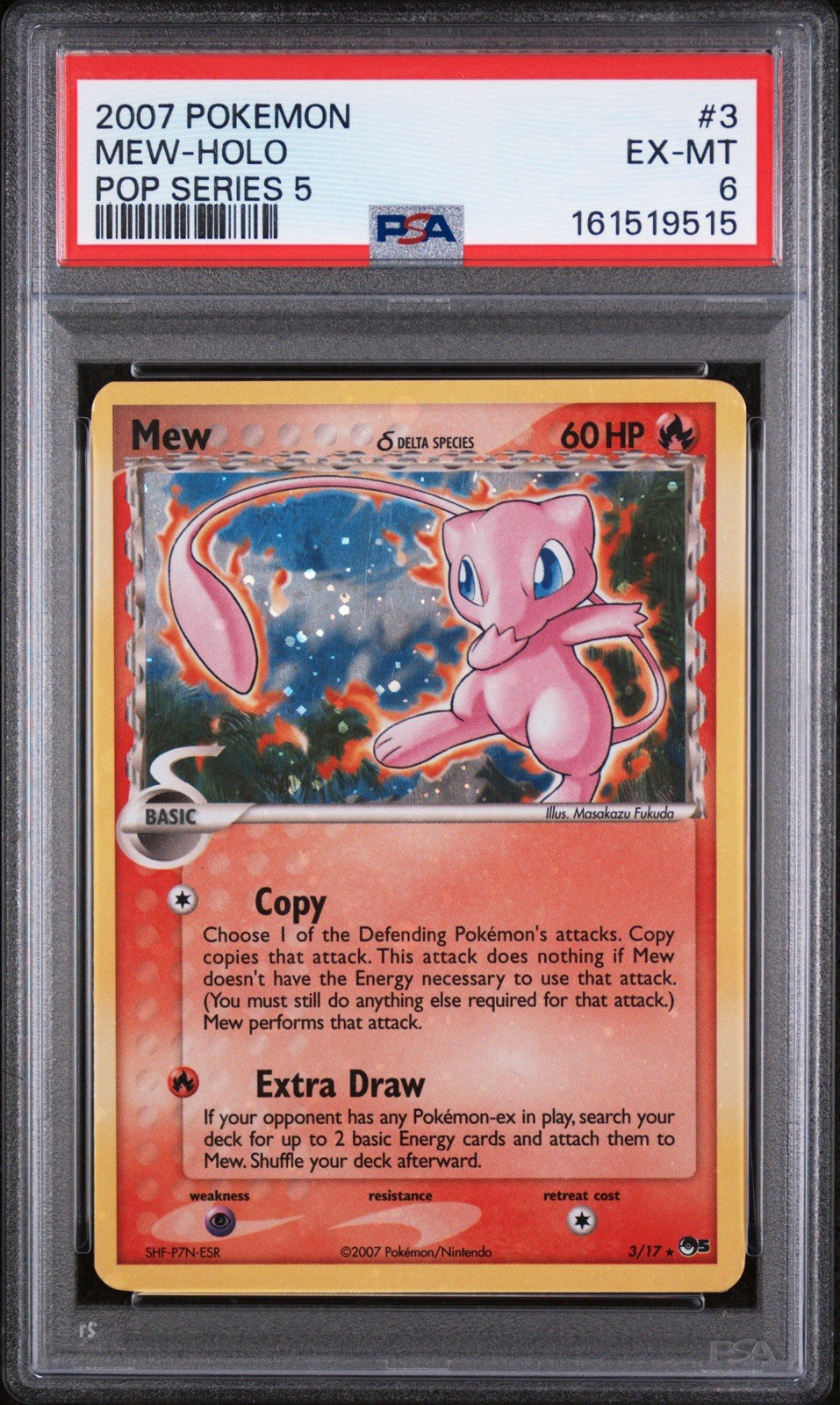 2007 Pokemon Pop Series 5 Mew-Holo 3
