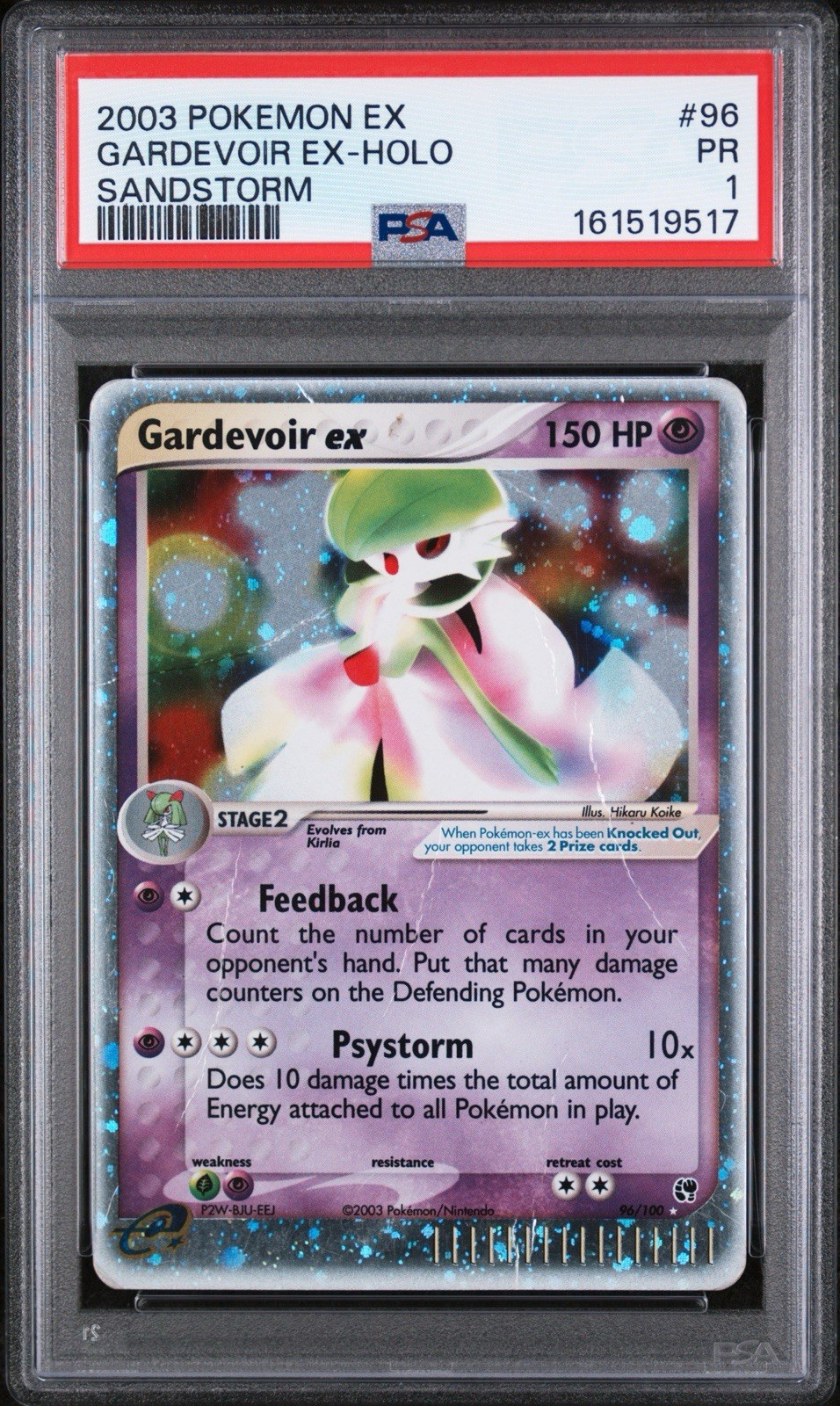 2003 Pokemon EX Sandstorm Gardevoir EX-Holo 96