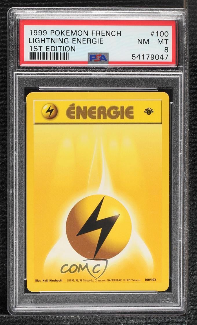 1999 Pokemon French Lightning Energie 1st Edition 100