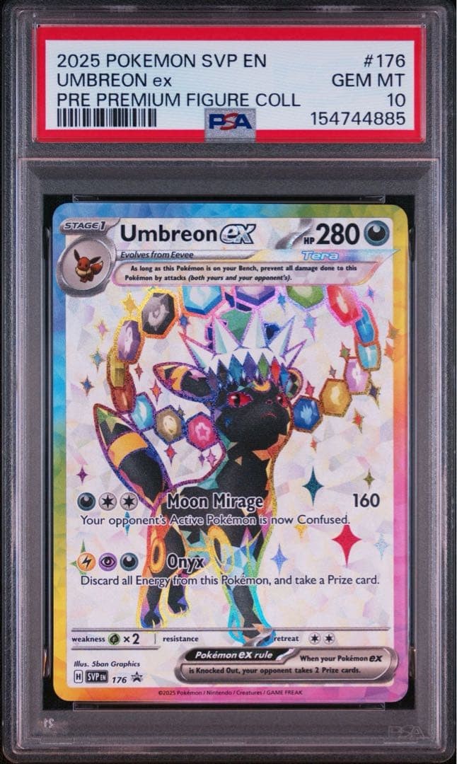 2025 Pokemon Svp EN-SV Black Star Promo Umbreon EX Prismatic Evolutions Premium Figure Collection 176
