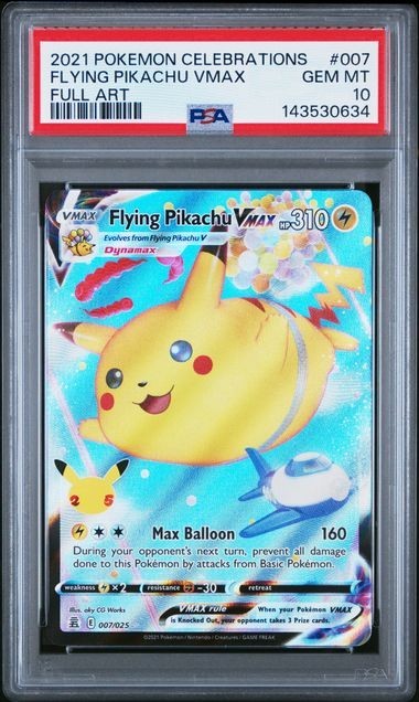2021 Pokemon Celebrations Full Art/Flying Pikachu Vmax 007